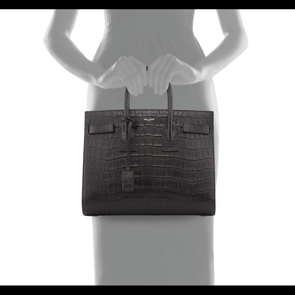Saint Laurent Small Croc Embossed Sac de Jour - Picture 14 of 14